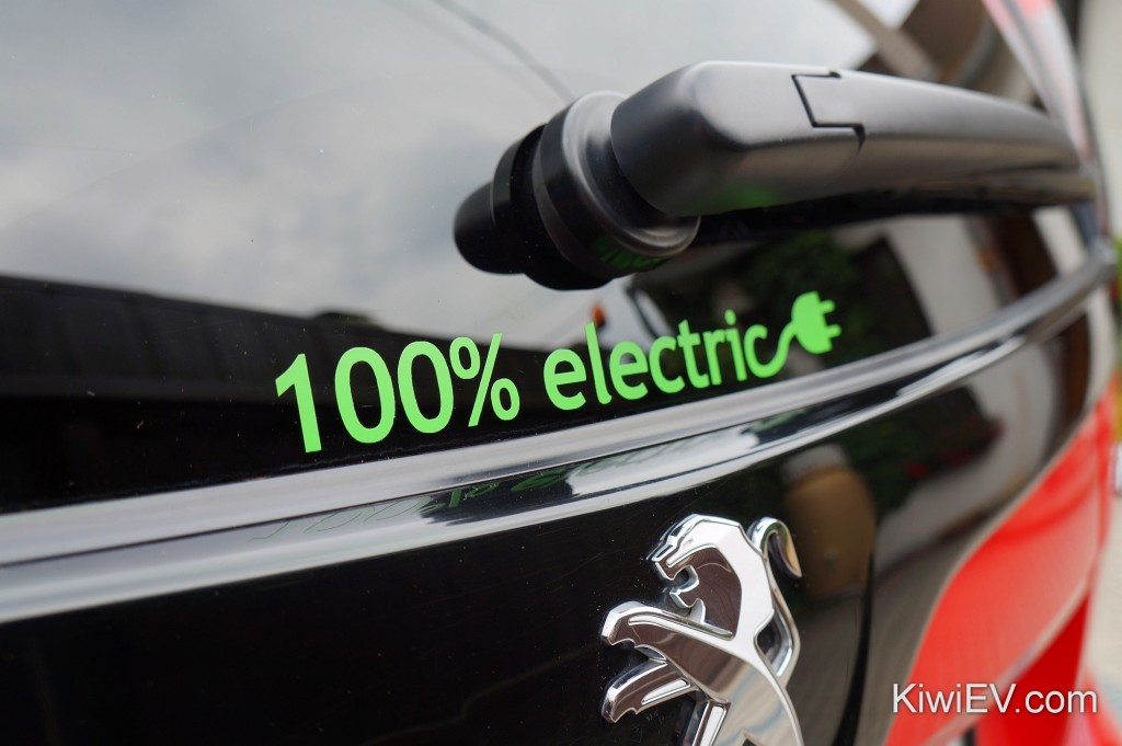 Electric car sticker