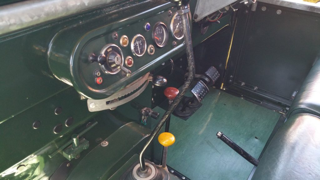 1952 Land Rover Series I interior, showing dashboard